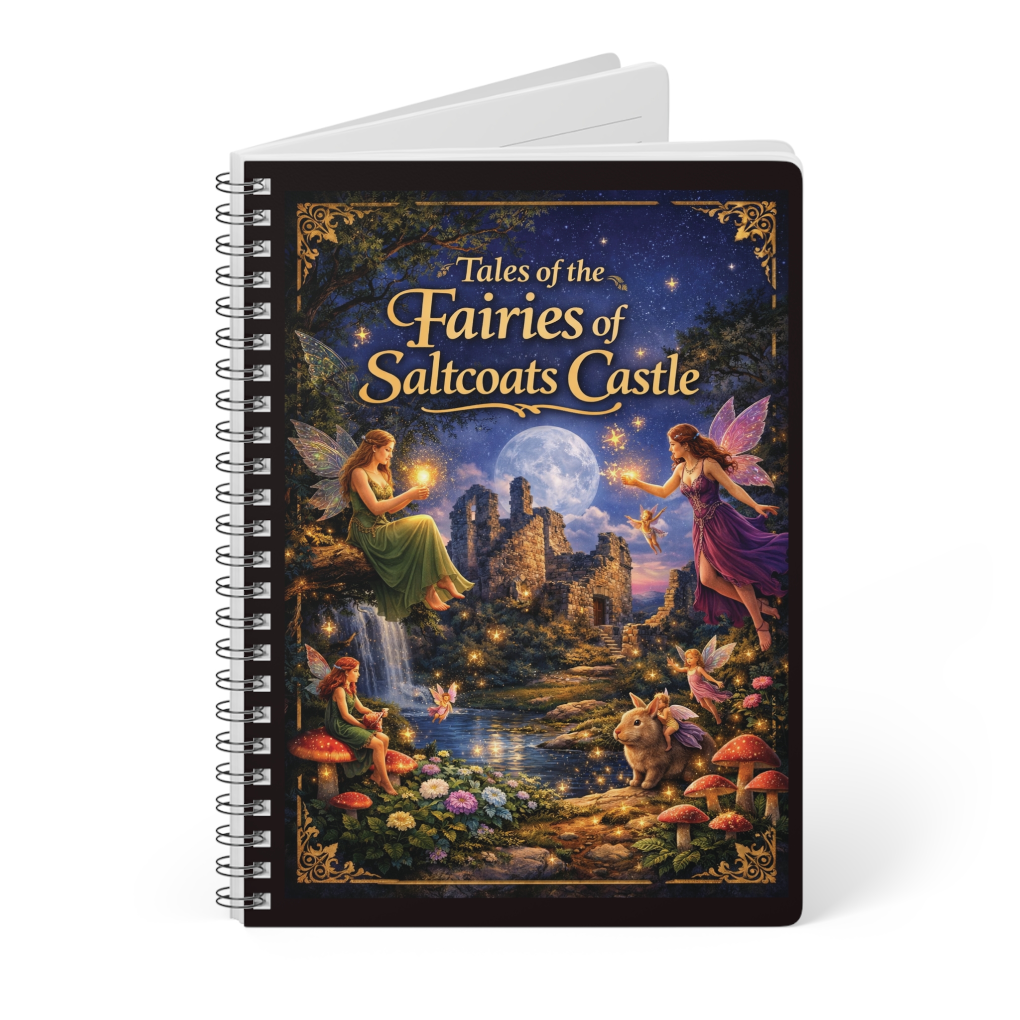 Fairies of Saltcoats Castle A5 Spiral Notebook — "New Magical Adventure Awaits" Fantasy Journal - Image 3