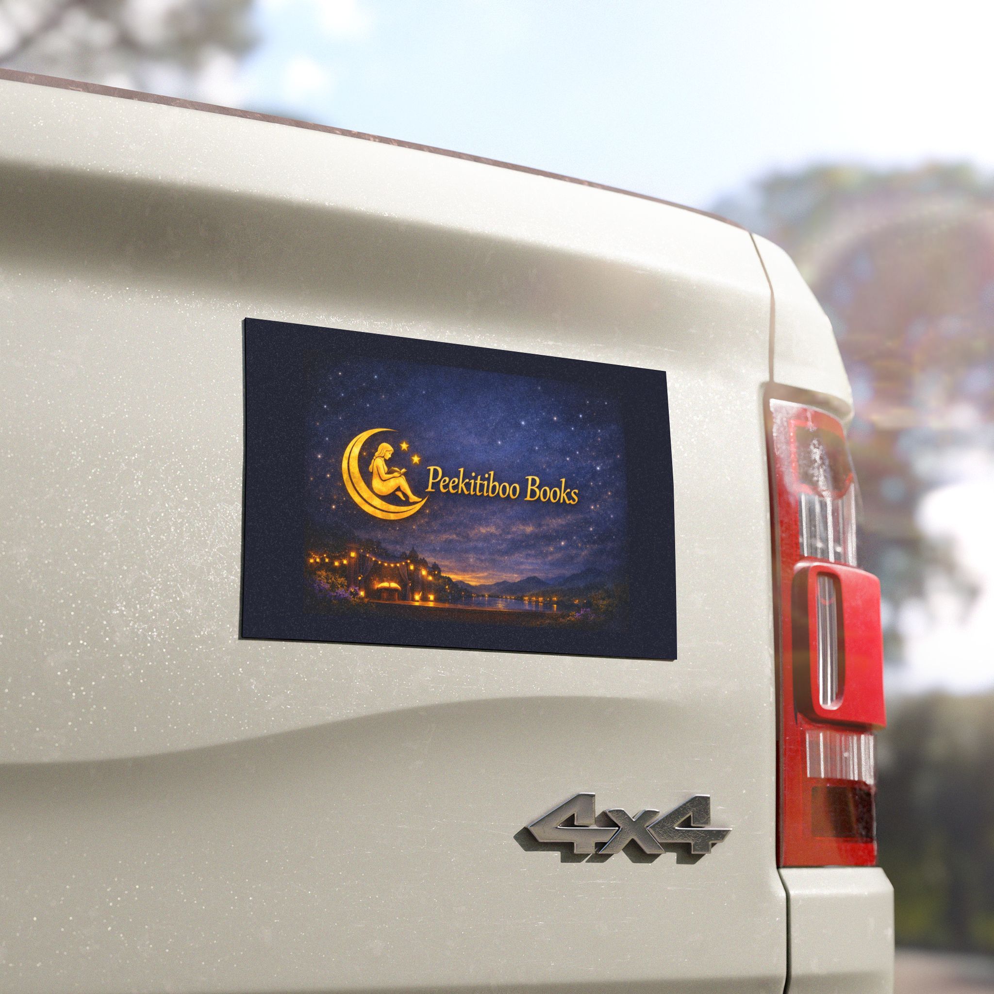 Car Magnet – Peekitboo Books Night Sky Logo Magnetic Sign - Image 4