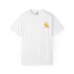Moon Logo T-Shirt — Radiant 'Positive Vibes' Graphic Tee