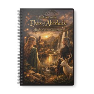 Elves of Aberlady A5 Spiral Notebook — "Mischief in the Classroom" Fantasy Journal